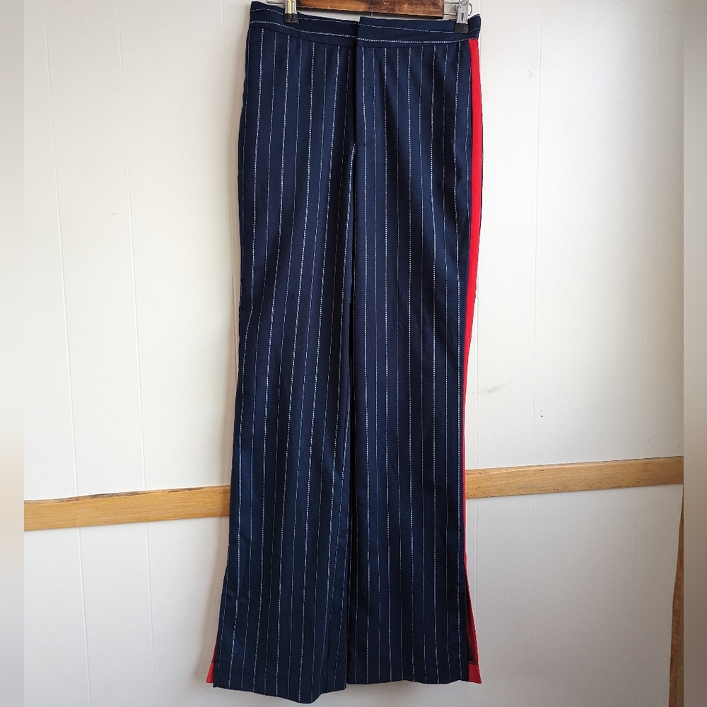 Urban Outfitters Navy Pinstripe Pantsuit with Red Stripe - Picture 4 of 14